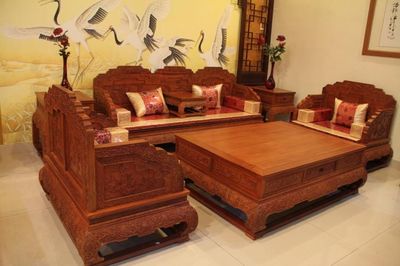 荷花寶座沙發產品圖片相冊 —— 榮登紅木藝術殿堂，品味歲月的沉靜與瑰麗 —— 由樂意紅木家具批發中心呈現